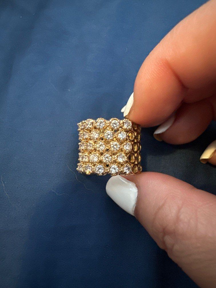 Gold plated new arrivals diamond ring