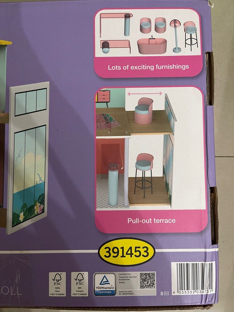 PLAYTIVE wooden fashion doll dollhouse Hobbies Toys Toys