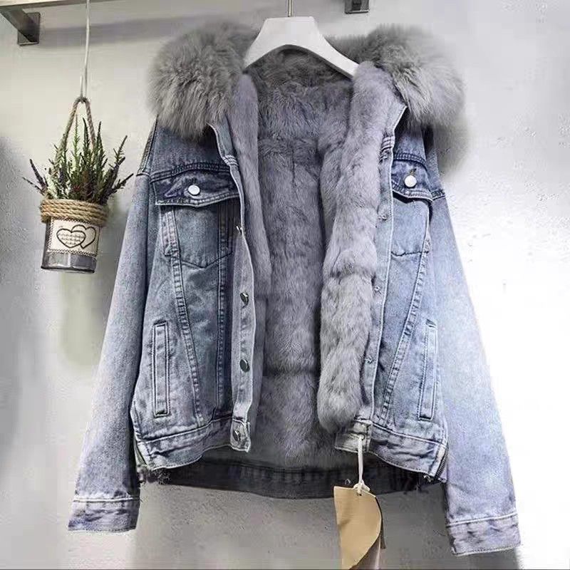 Plus size denim winter jacket, Women's Fashion, Coats, Jackets and