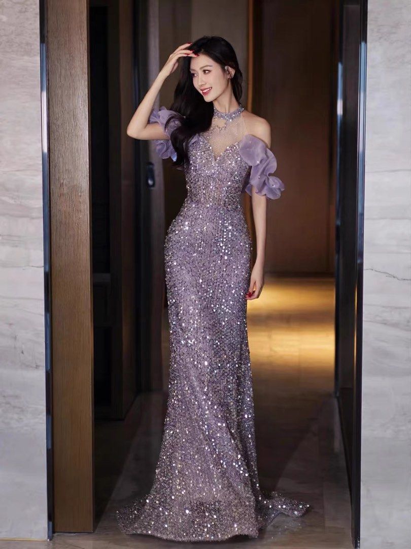 Purple on sale silver dress