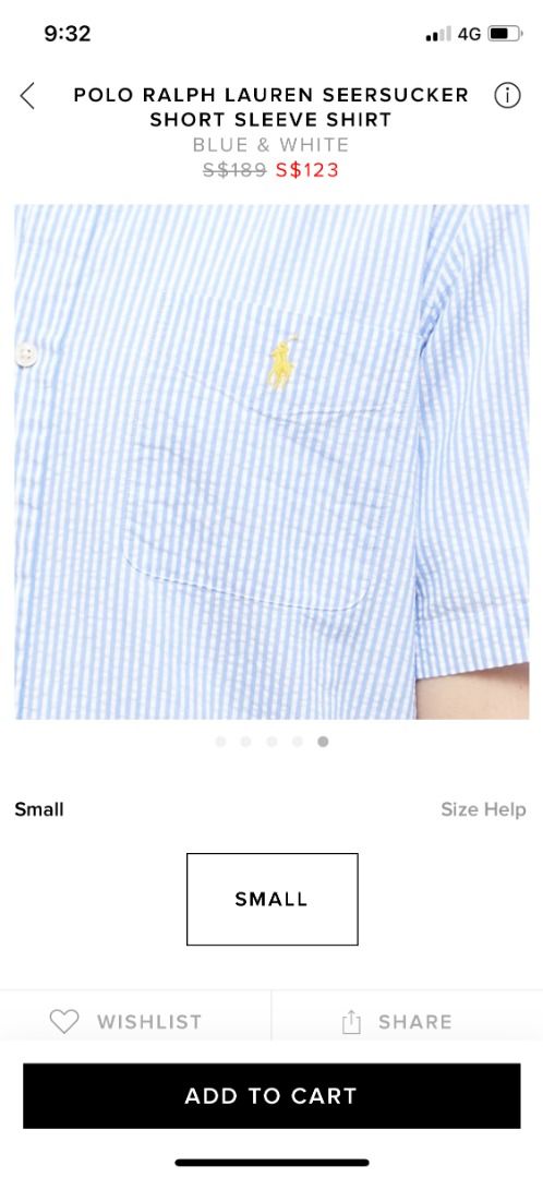 POLO RALPH LAUREN SEERSUCKER SHORT SLEEVE SHIRT Men s Fashion