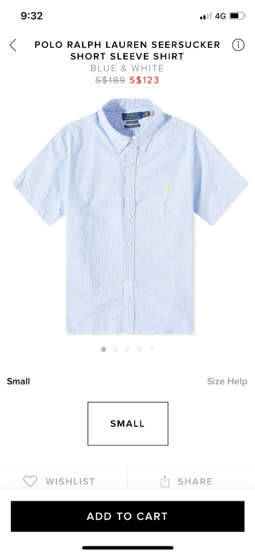 POLO RALPH LAUREN SEERSUCKER SHORT SLEEVE SHIRT Men s Fashion