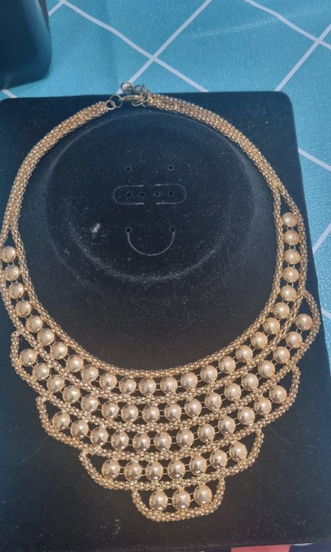 Pretty gold tone necklaces Luxury Accessories on Carousell