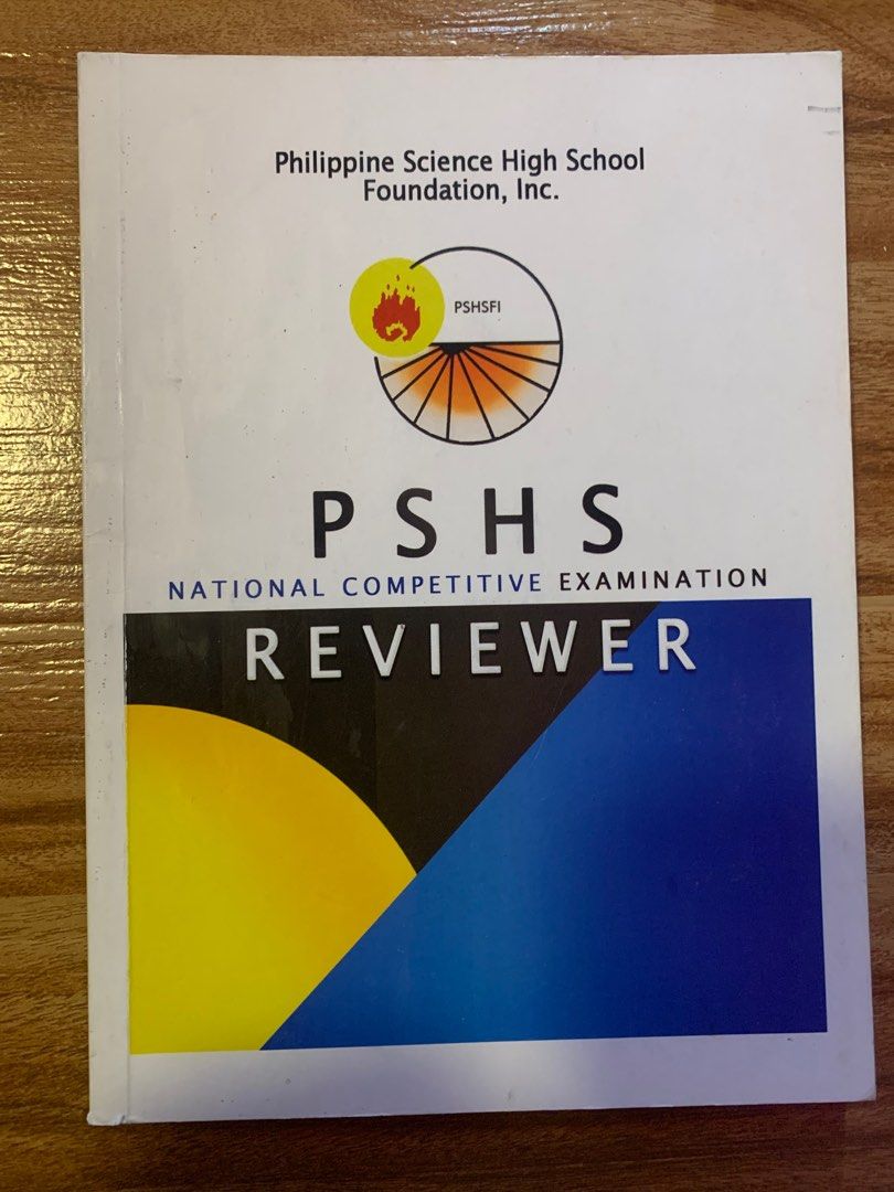PSHS National Competitive Examination Reviewer Hobbies Toys Books