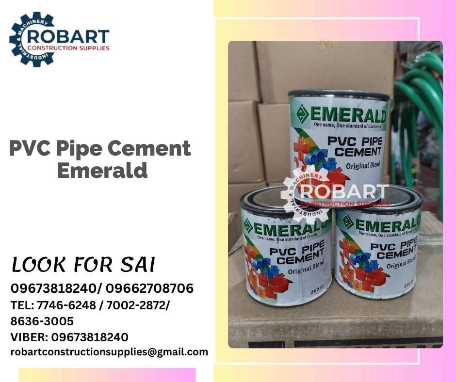 PVC Pipe Cement Emerald, Commercial & Industrial, Construction Tools