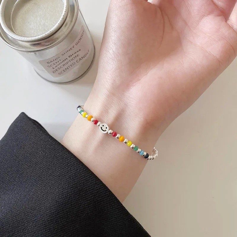 Rainbow colourful silver bracelet Women s Fashion Jewelry