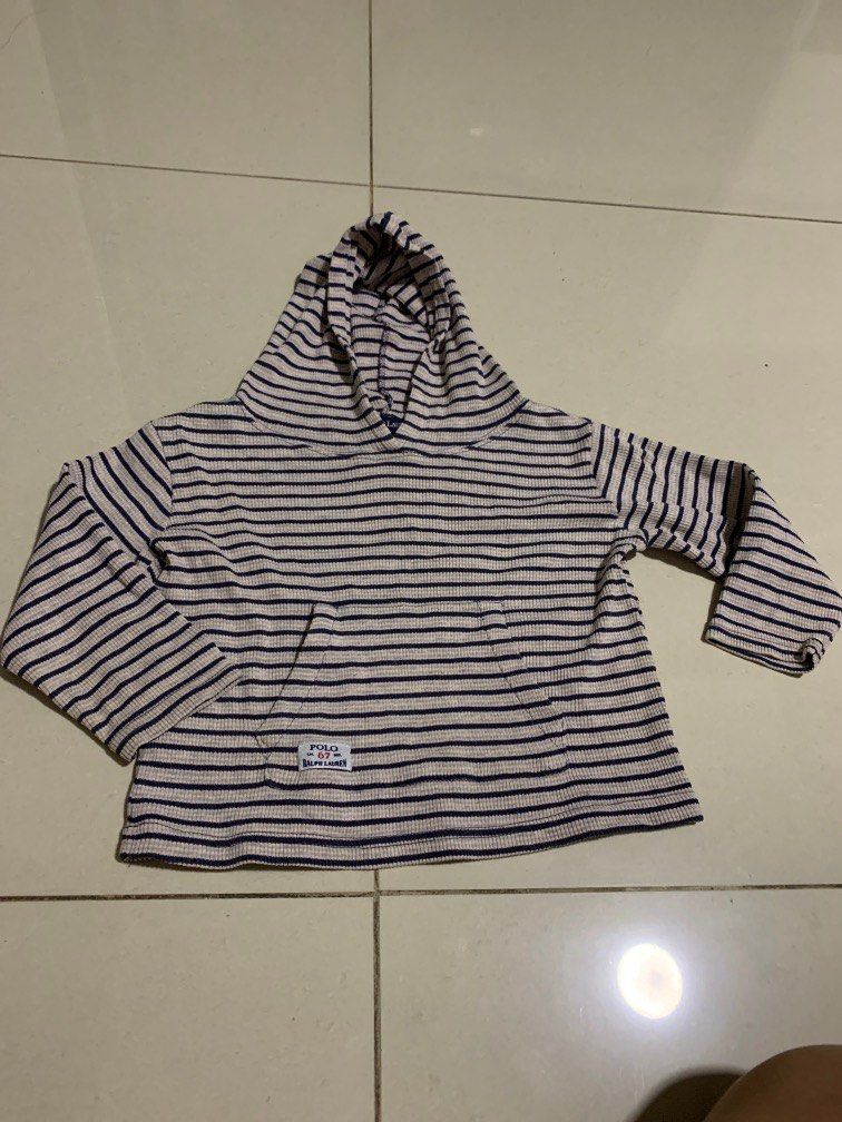 Ralph lauren striped clearance hoodie