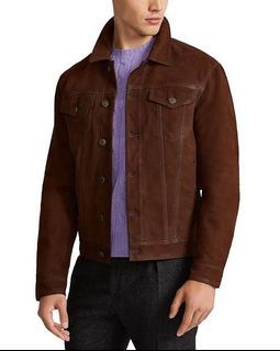 Ralph Lauren Suede Leather Trucker Jacket
