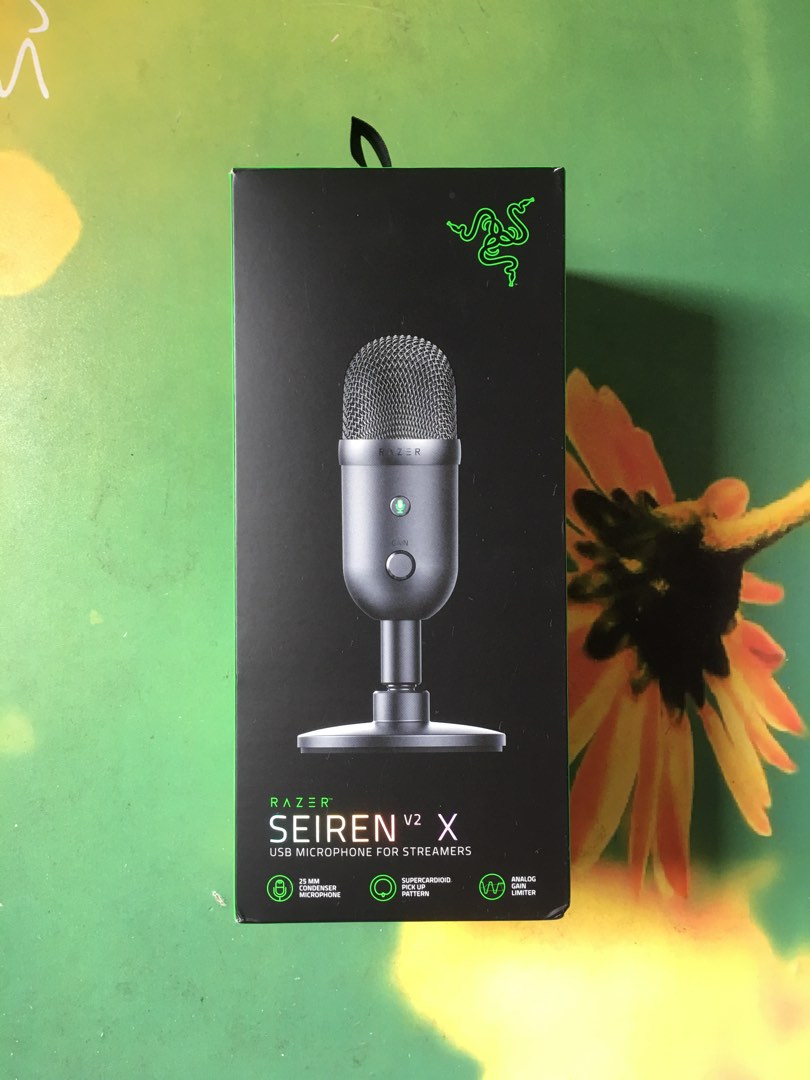 雷蛇Razer Seiren V2 X USB 電容式麥克風座枱咪, 音響器材, 咪高風