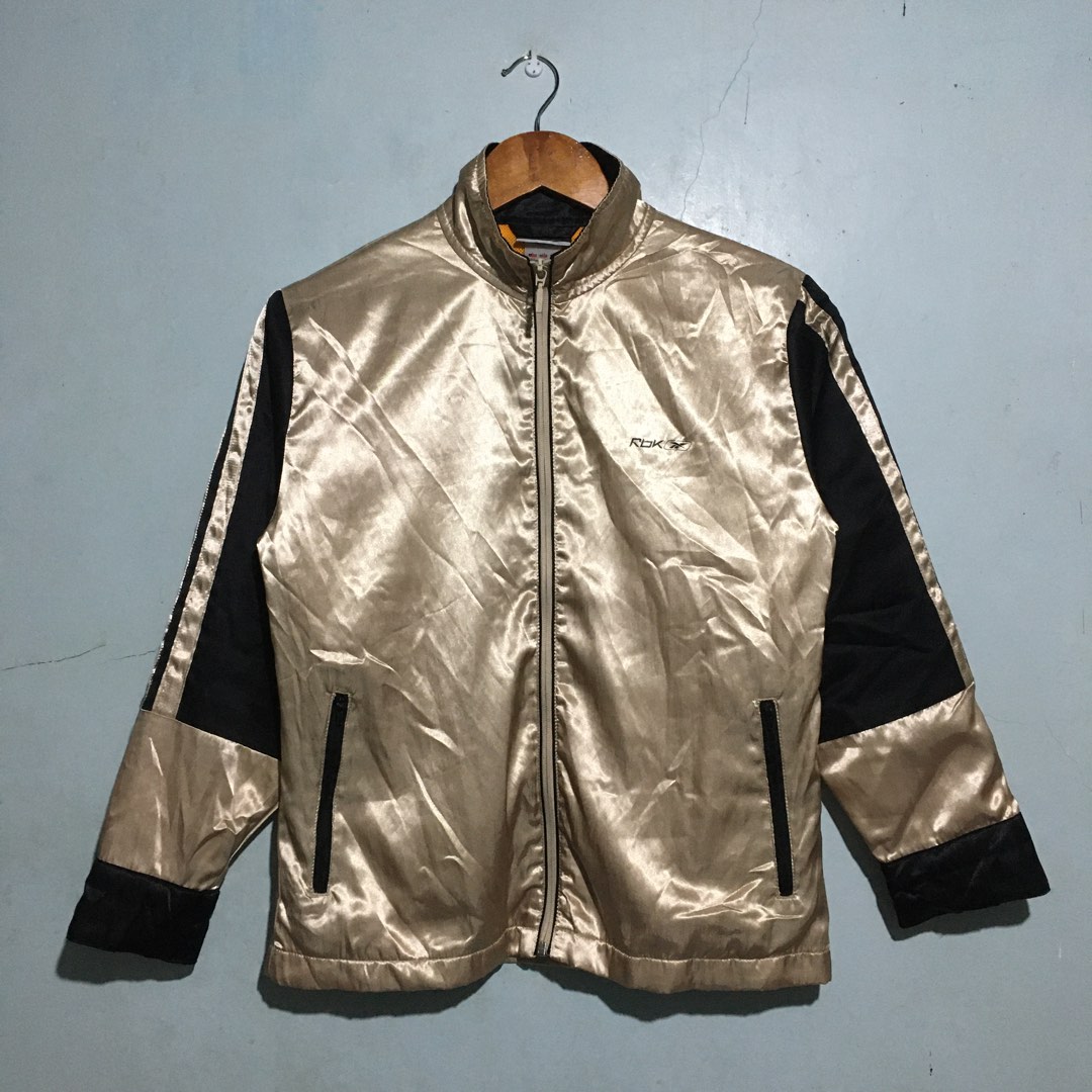 Reebok jacket vintage womens outlet gold