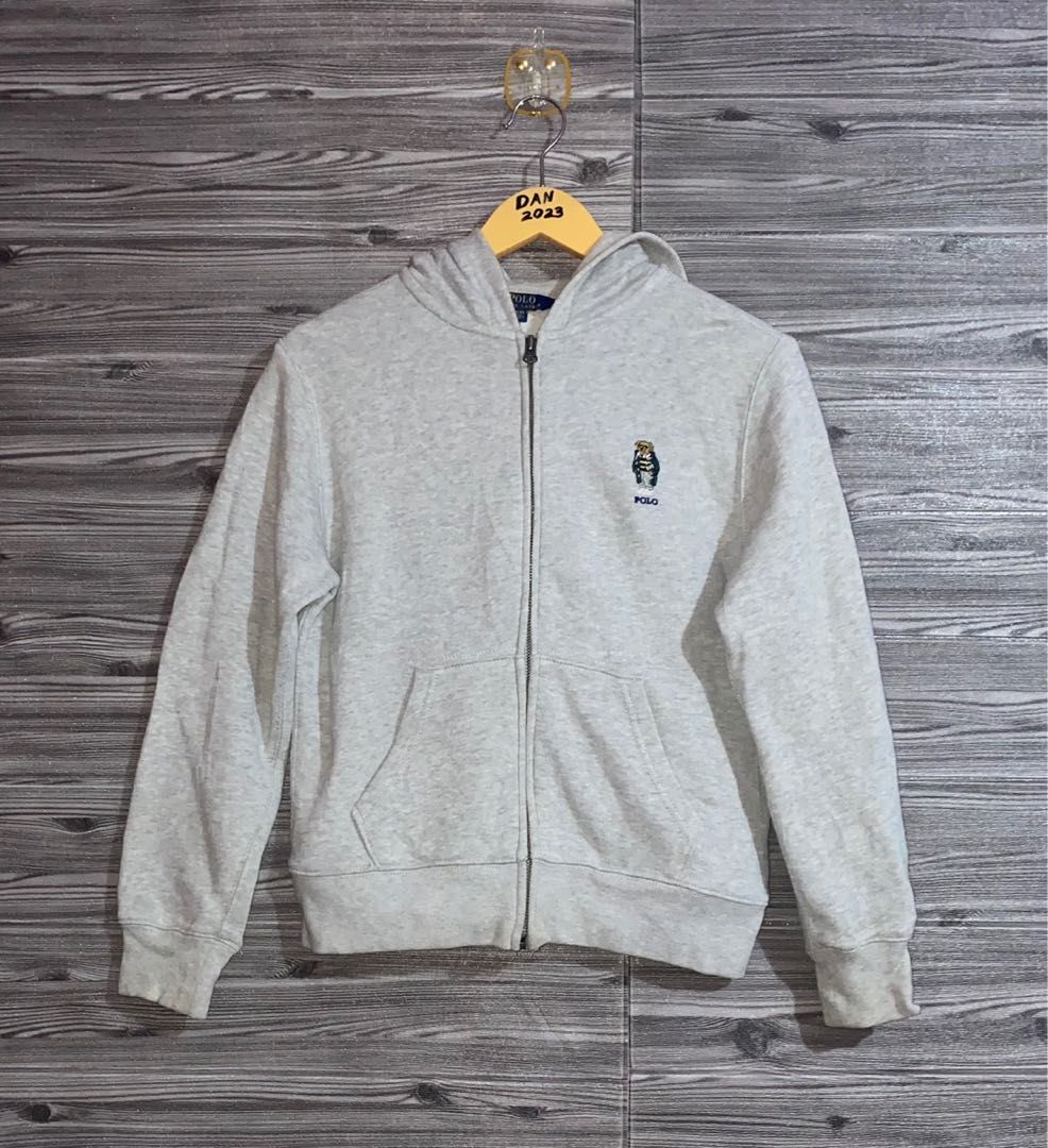Polo bear zip up hoodie hot sale