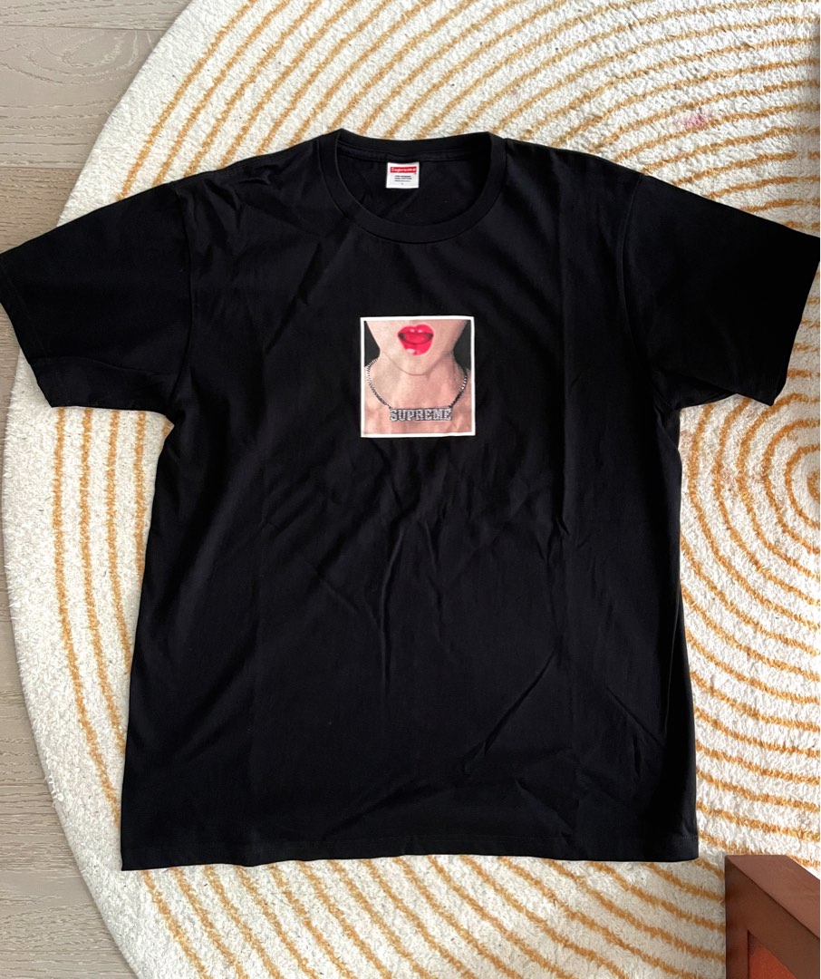 Supreme Pre-Shrunk Black Cotton Tee L, 男裝, 上身及套裝, T-shirt