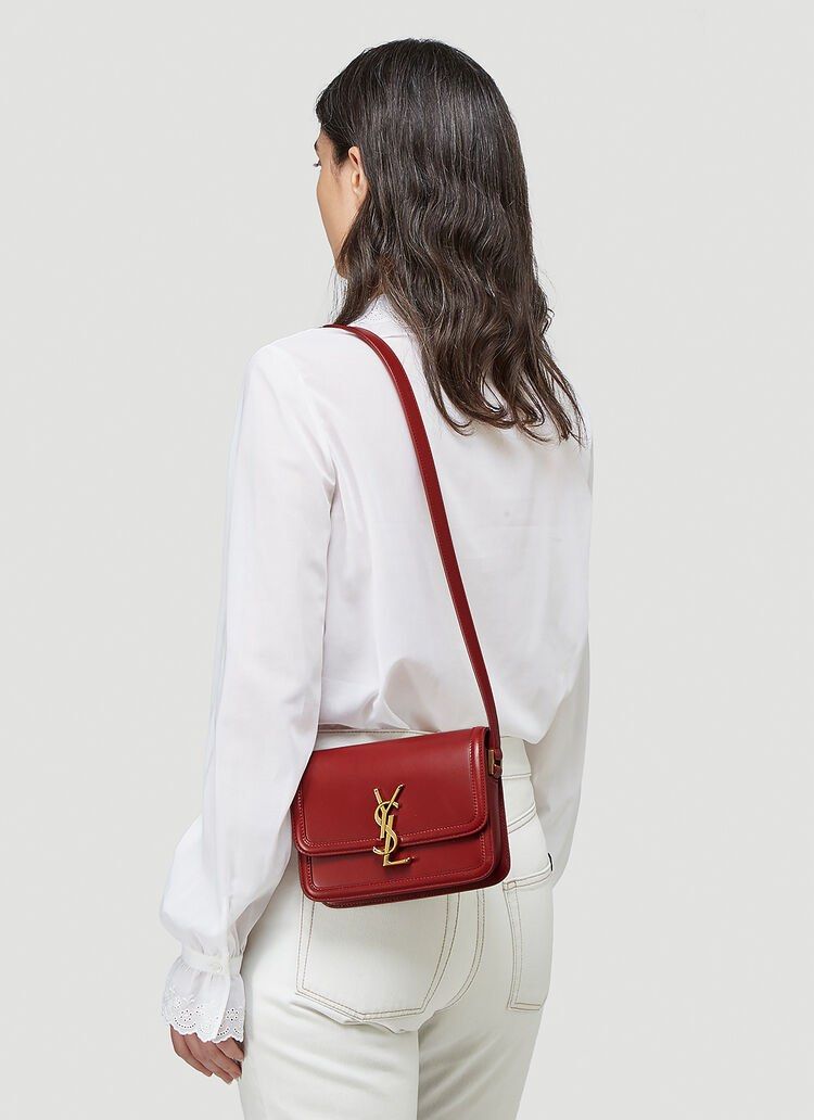Saint Laurent YSL Solferino crossbody and GUCCI Marmont bag