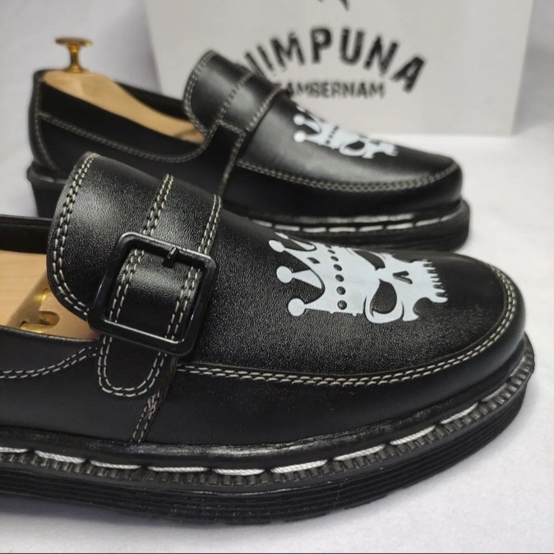 Sepatu Penny Loafers Slip on docmart pra Fesyen Pria Sepatu