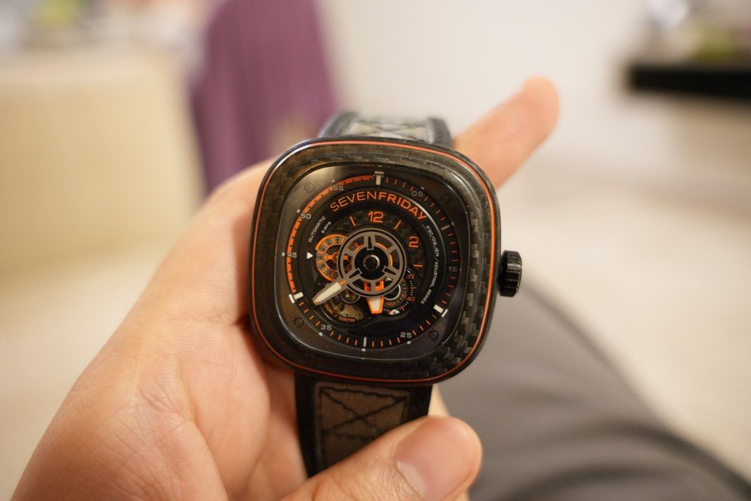 SEVENFRIDAY P3C 09 ORANGE CARBON Men s Fashion Watches