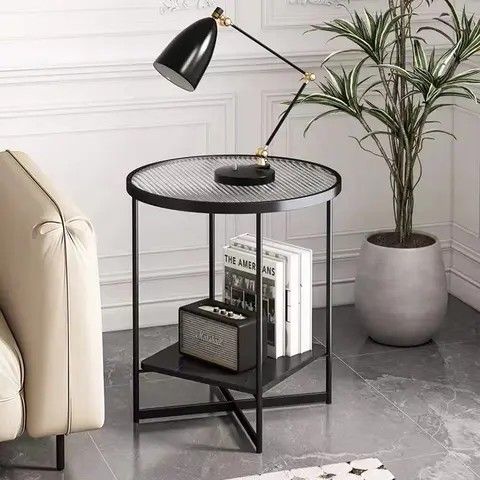 Side/Center table (Category: Tables & Sets) located in Valenzuela. Submitted by mhegz.25 (Listing ID 1261651958, Image 2). Description: Luxury marbling nightstand home funiures ,iron living room Modern style Furnitures,apartment coffee table,side table glass end table Black & gold color Messege us.