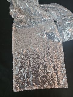 Silver Sequin Table Cloth Runner