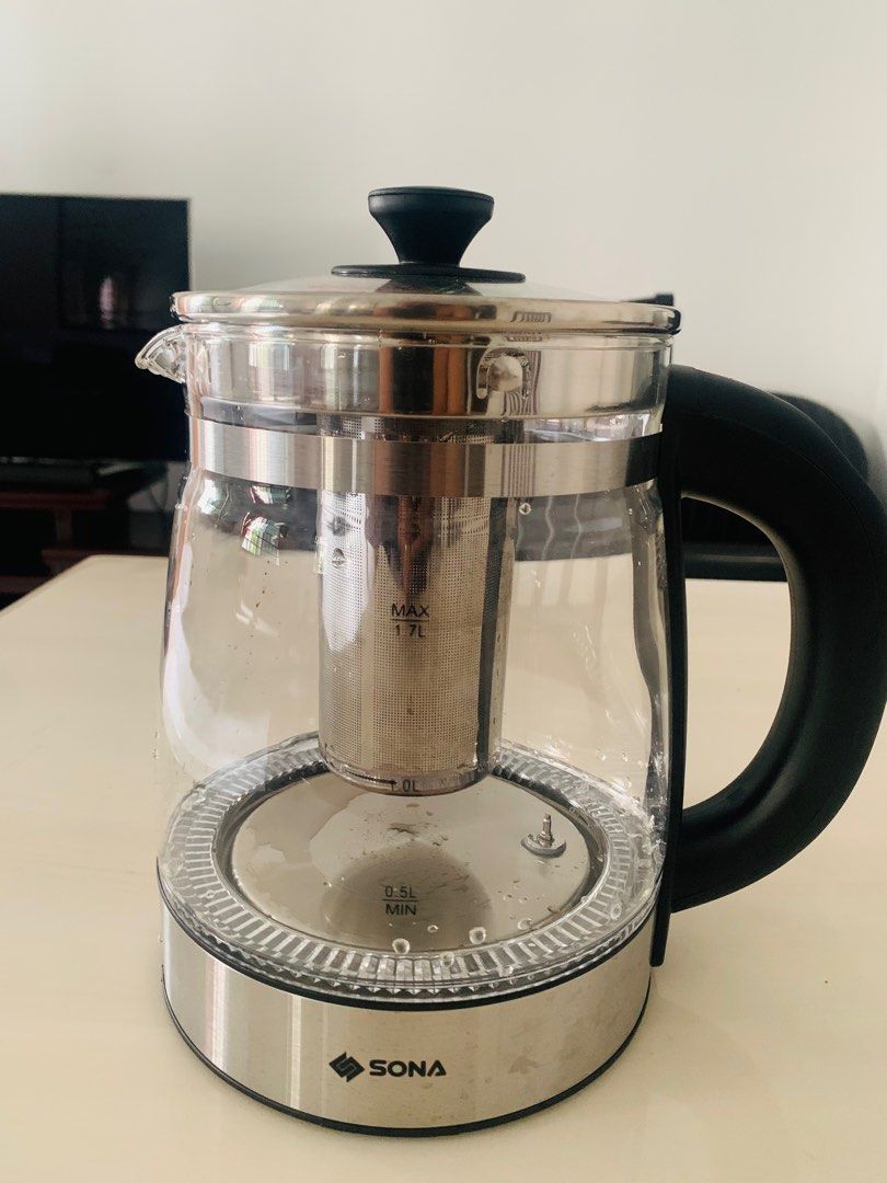 SONA 1.7L Electric Glass Kettle SGK 5080 (NEW), TV & Home Appliances