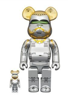 Tượng thạch cao tô màu Bearbrick size 23x10,5cm tặng màu và cọ vẽ