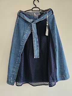 Sportmax Denim Skirt with Belt Luxury Designer Brand