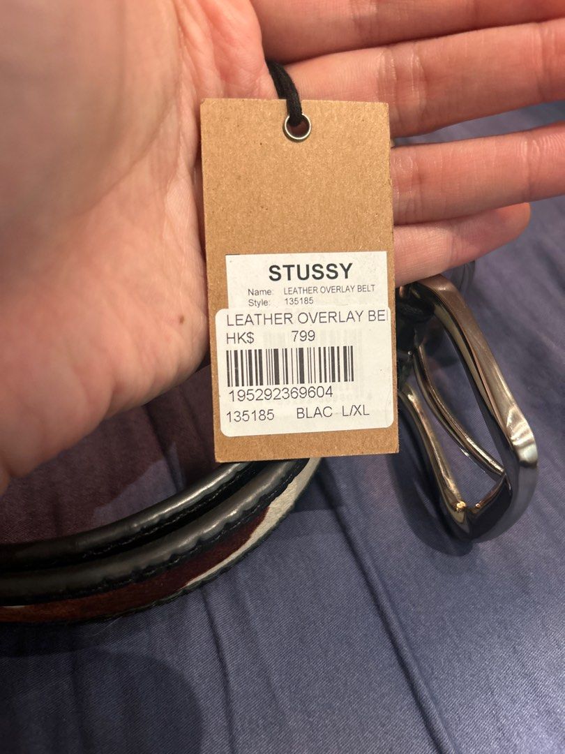 Stussy Leather Belt 皮帶, 男裝, 手錶及配件, 腰帶- Carousell