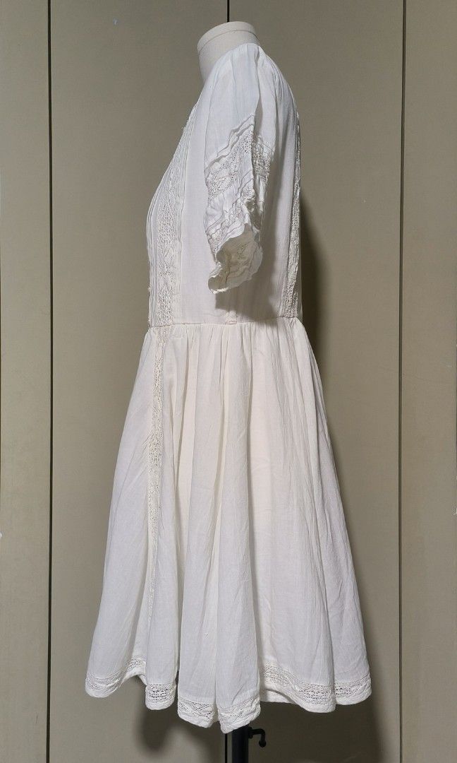 superdry white lace dress Superdry Vintage All Lace sleeveless midi dress