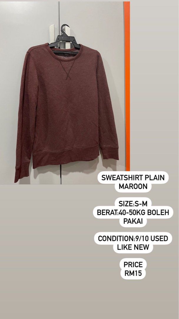 Plain maroon sweatshirt discount