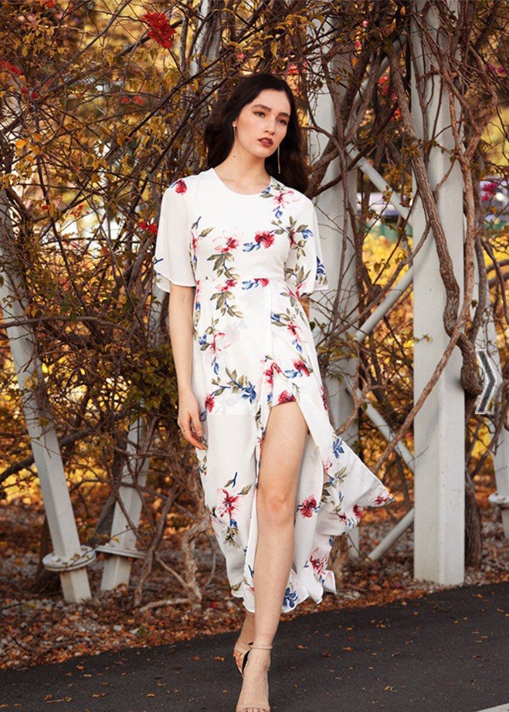 Theclosetlover TCL Lilyth Floral Romper Maxi Women s Fashion