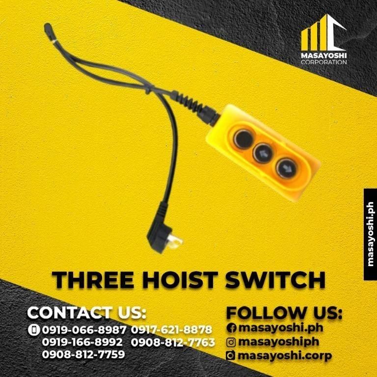 Three Hoist Switch with Wire Hoist Three Button Switch Lifting