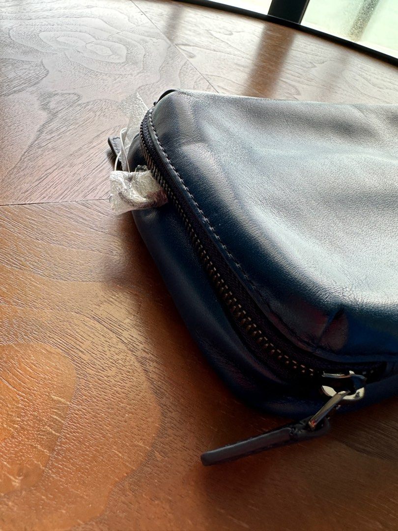 Tumi Nassau Triple Zip Clutch Blue Burnished