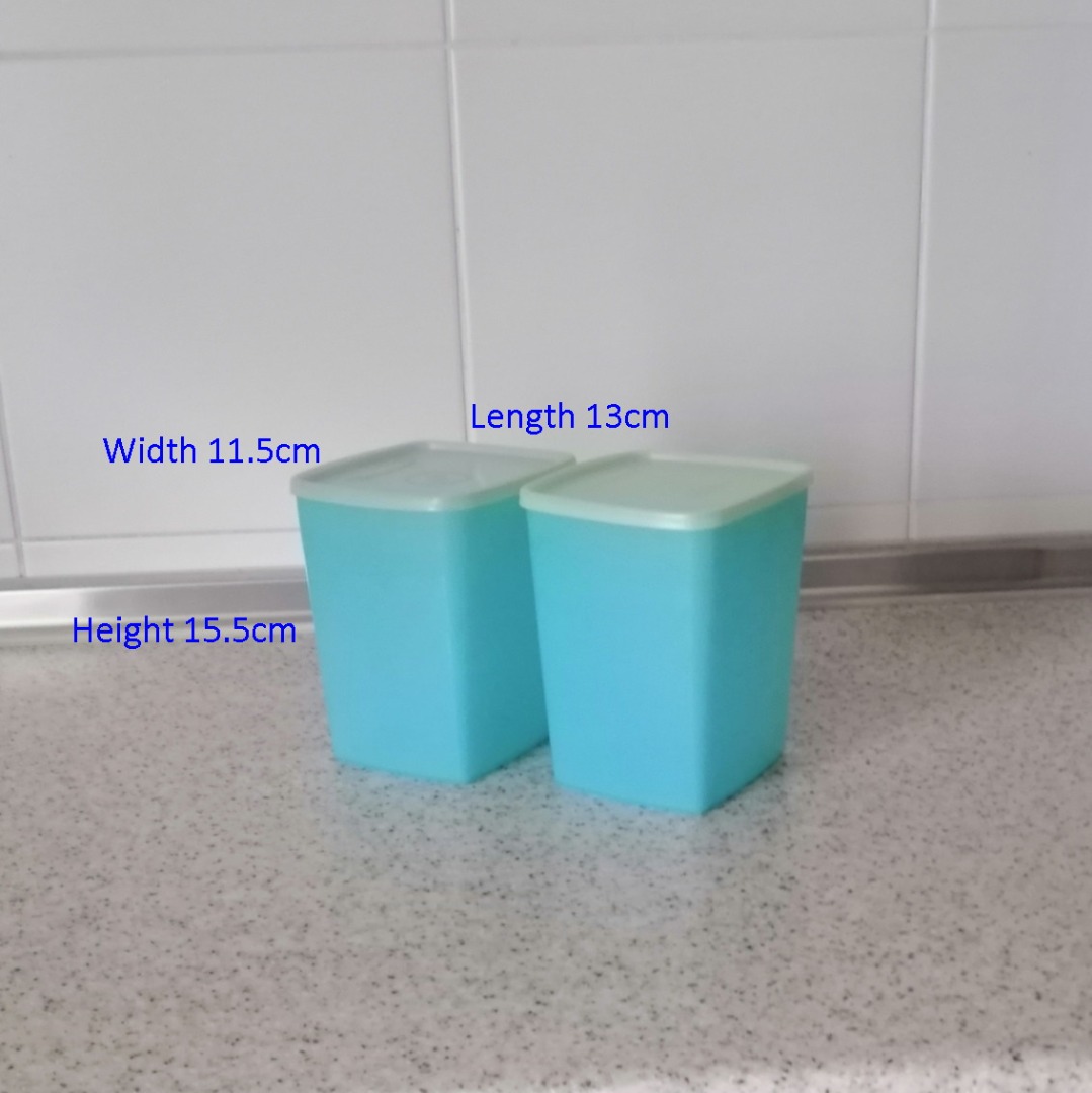 Tupperware Tall Square Round Stackable Food Containers 2-piece Set ...