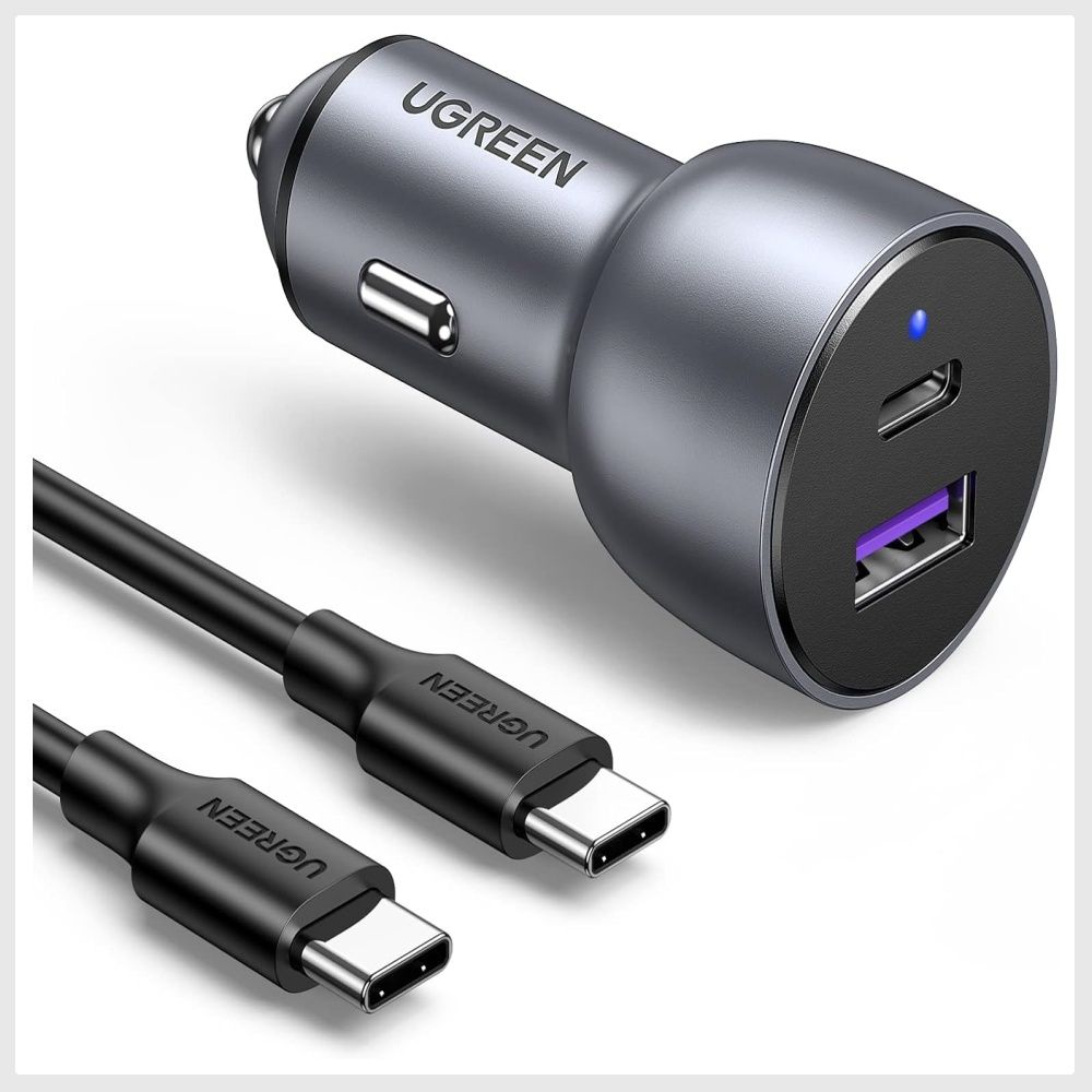 UGREEN 130W 3-Port PD 100W PD3.0/QC4.0/PPS Fast Car Charger