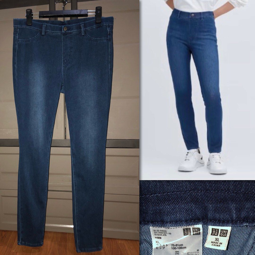 Uniqlo Ultra Stretch Denim Leggings Pants, Women's Fashion, Bottoms, Other  Bottoms on Carousell