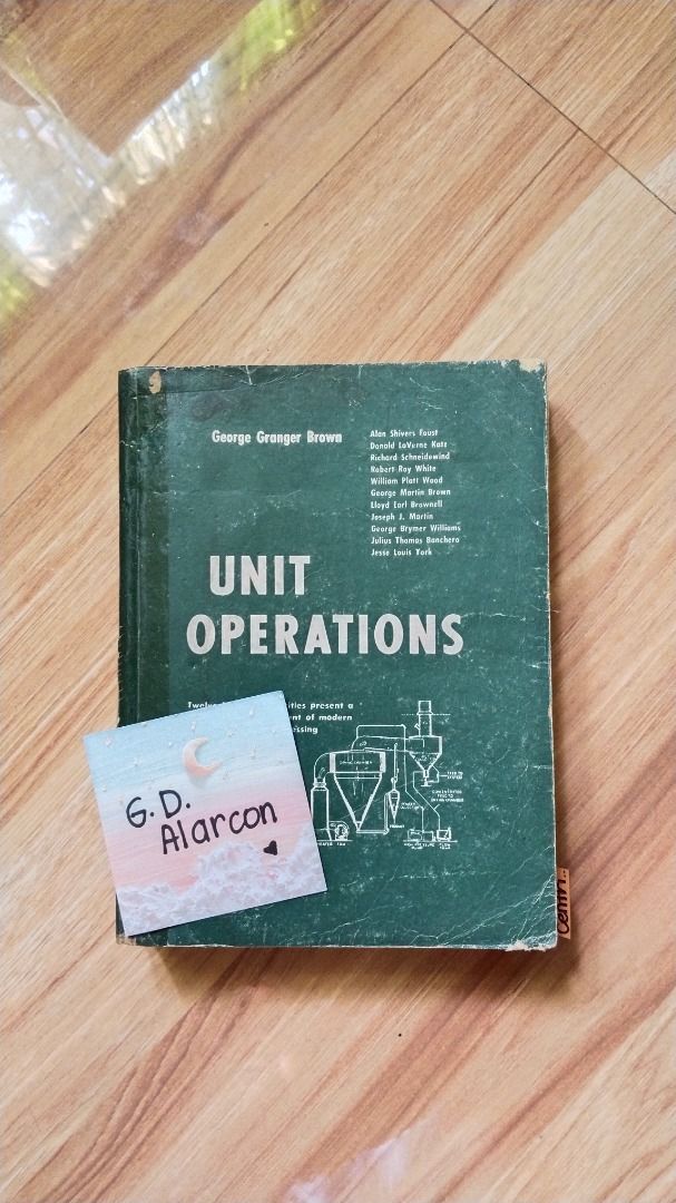 Unit Operations by George Granger Brown, Hobbies & Toys, Books ...