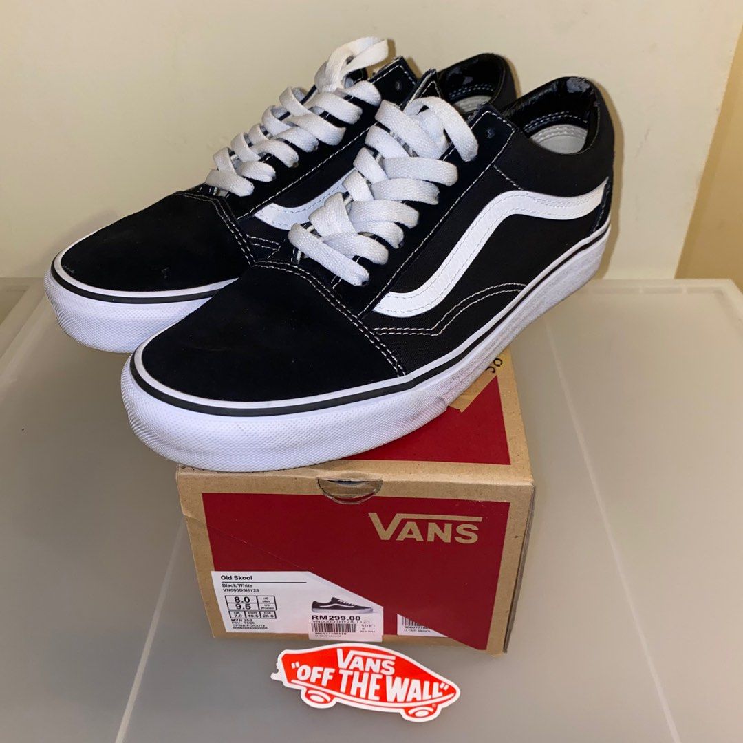 Harga vans old skool black white top