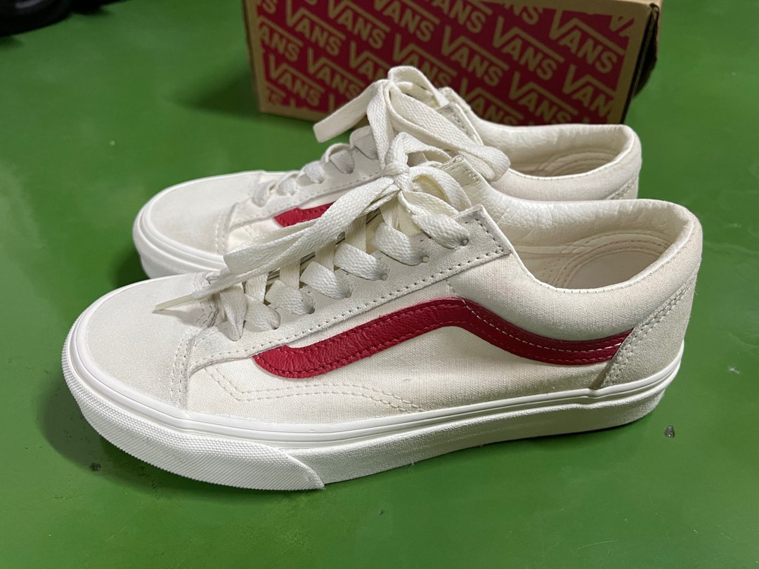 Vans Style 36 Marshmallow Racing Red Men s Fashion Footwear