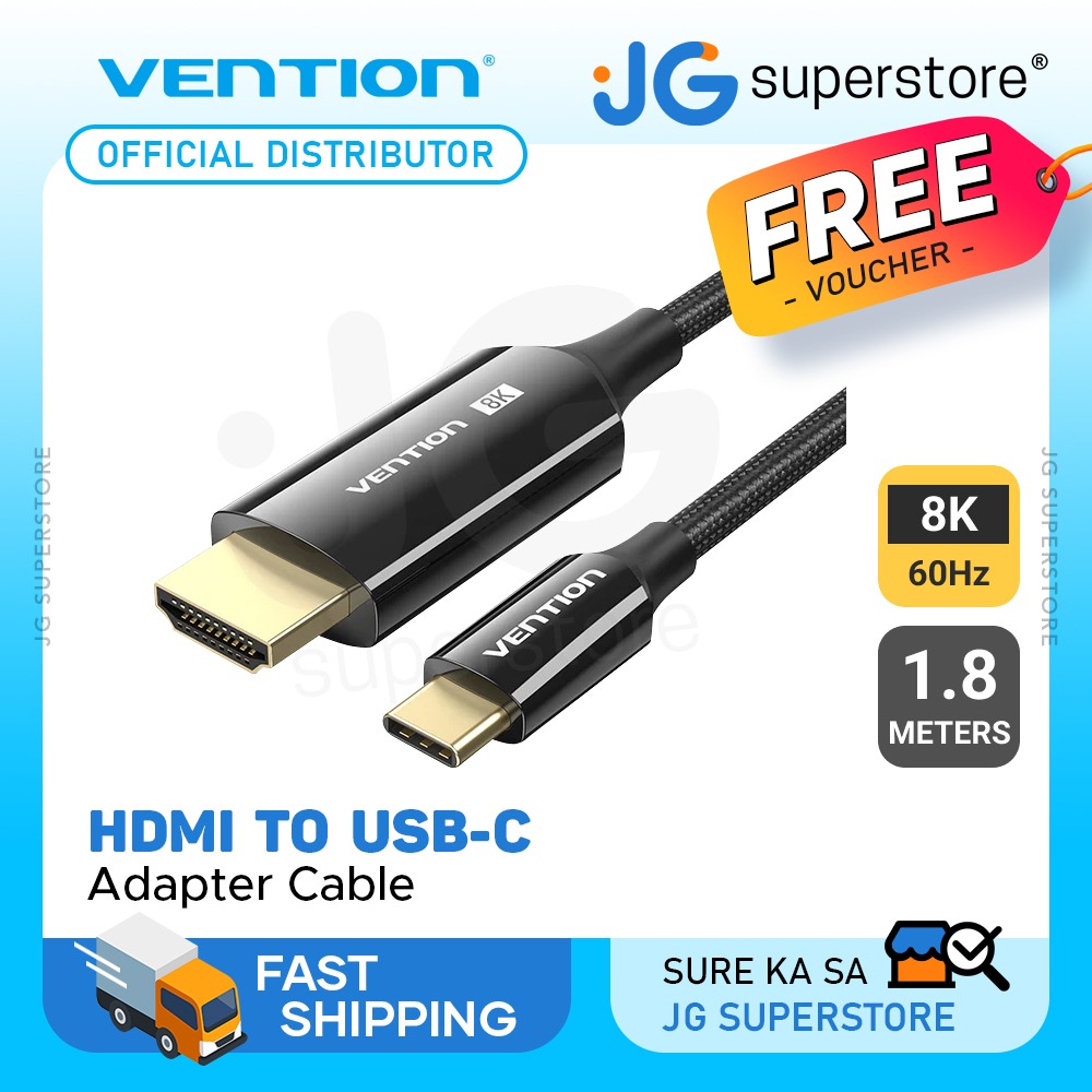 Vention (1.8m) 8K 60Hz HDMI to USB-C Video Display Cable with 240Hz ...