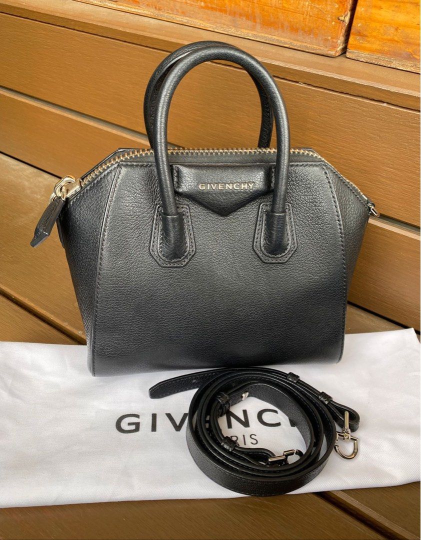 VGC Givenchy antigona mini black grained 2018 Barang Mewah Tas