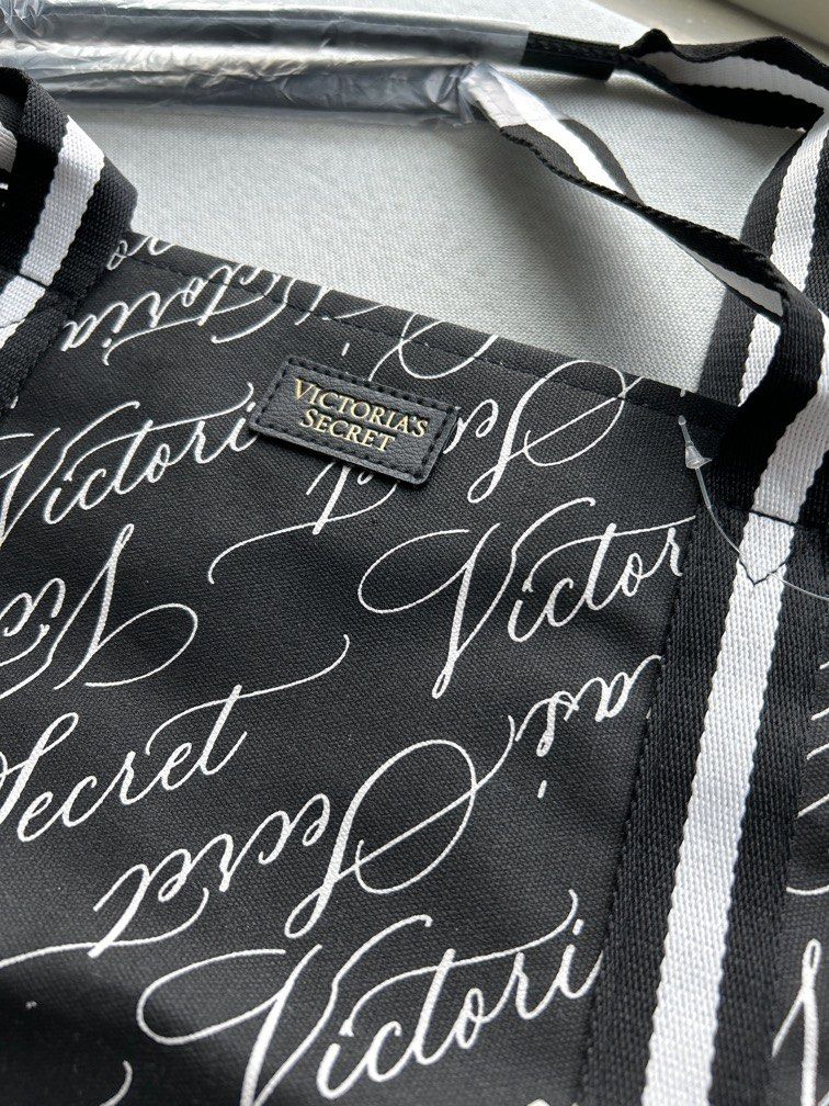 Victoria secret bag black and white top