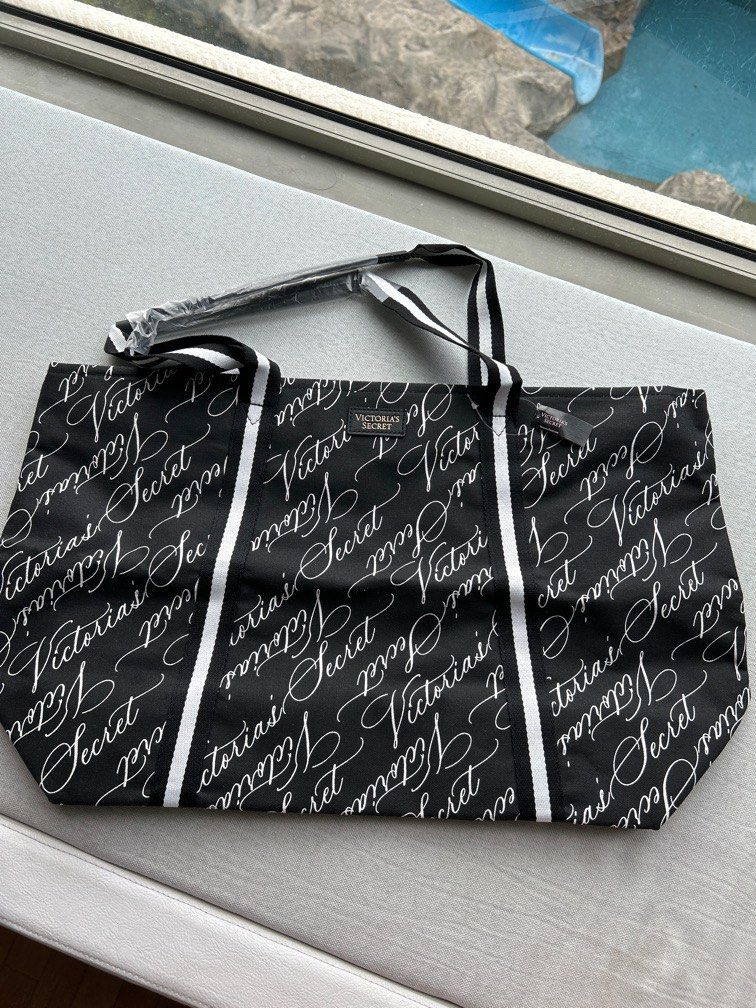 Victoria secret bag black and white hot sale
