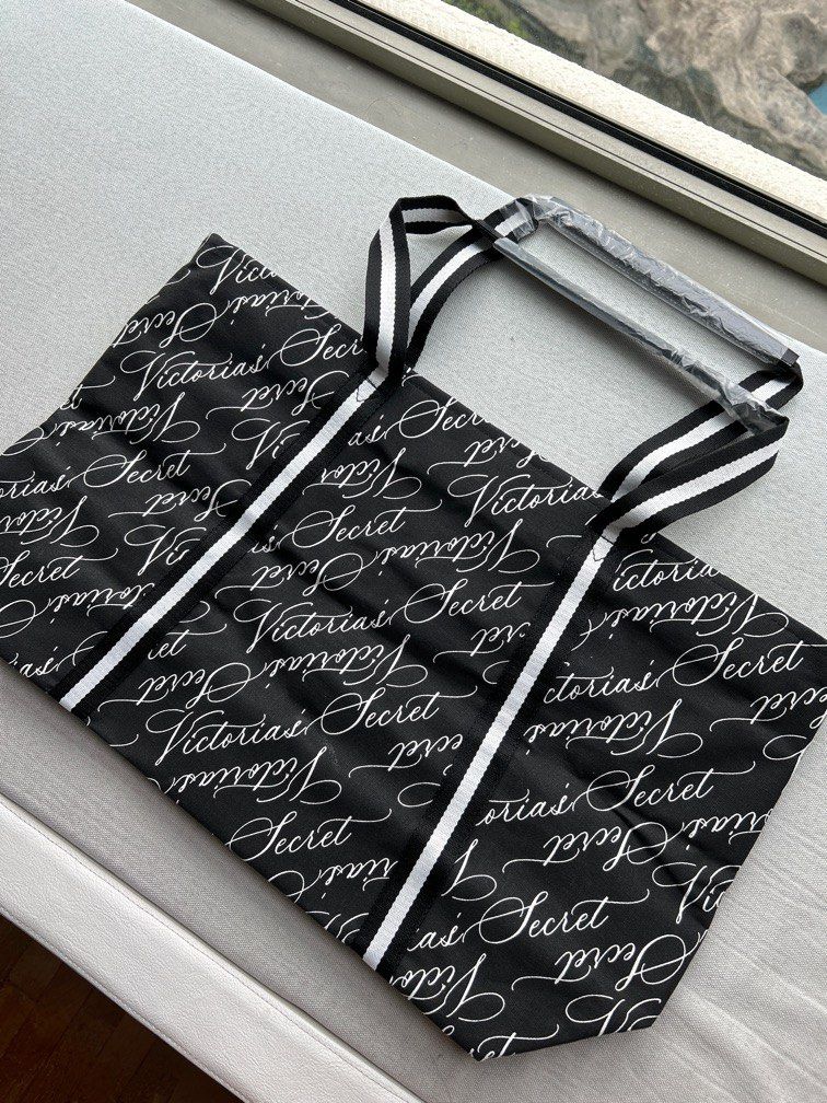 Victoria secret bag black and white online