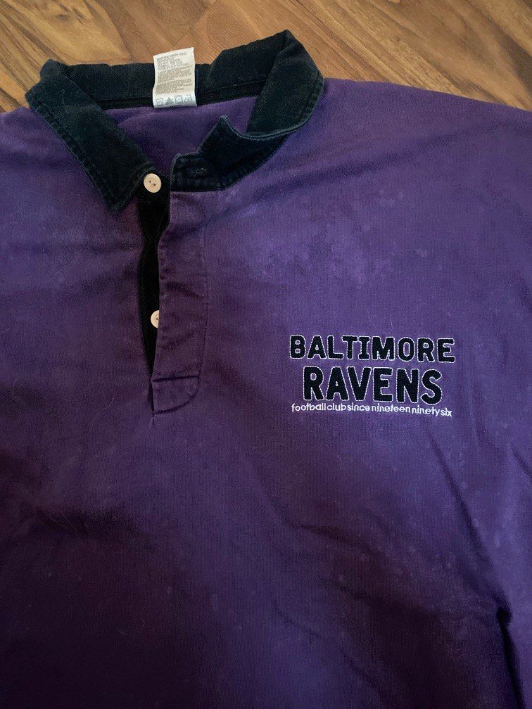 Baltimore ravens long hot sale sleeve polo shirt