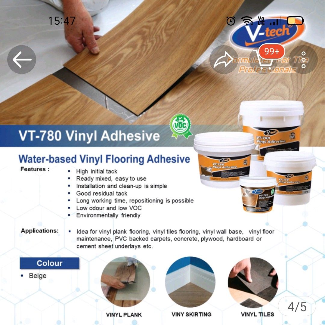Glue for sales vinyl floor