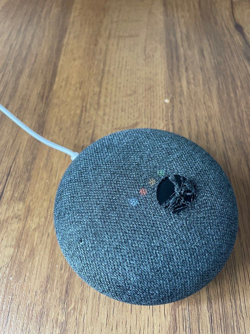 Visible fabric tear see photo Google Home Nest Mini Smart Speaker speaker google assistant
