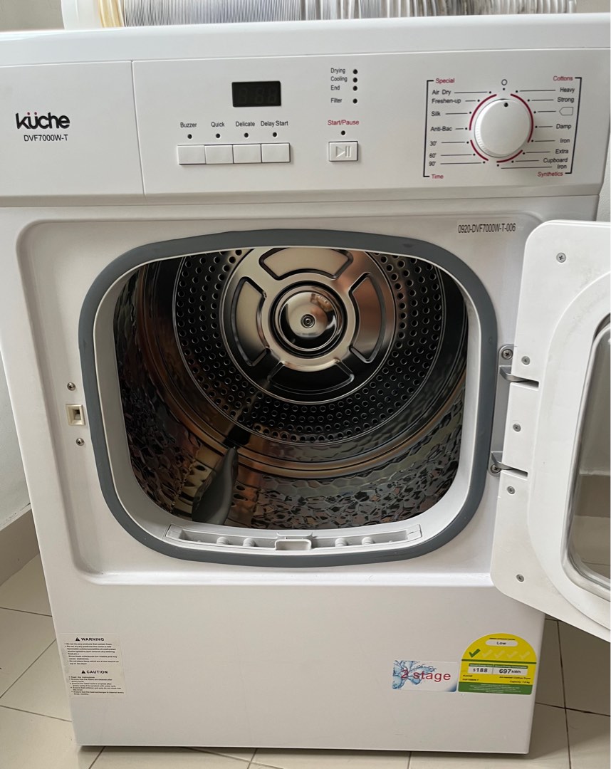 Warranty till Nov 24 Kuche 7kg Dryer, TV & Home Appliances, Washing Machines and Dryers on