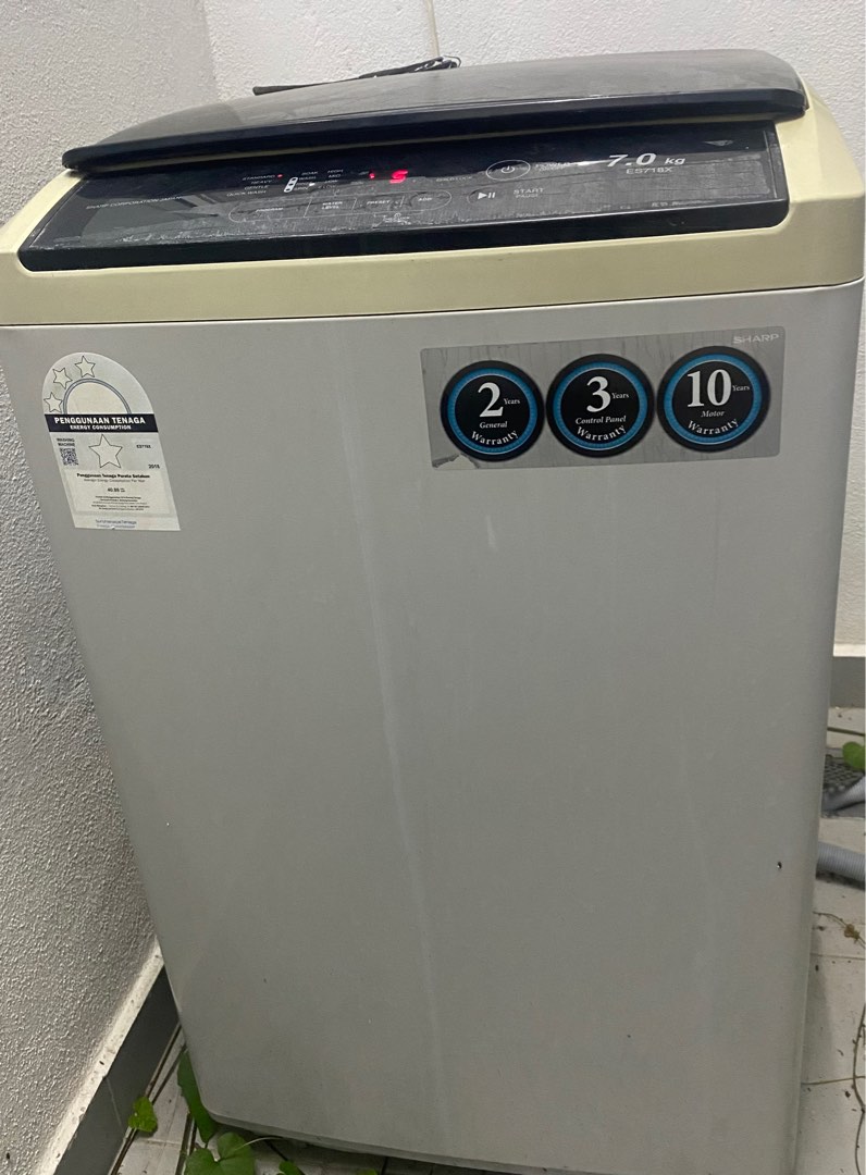 Fully automatic Washing machine sharp 7kg let go, TV & Home Appliances ...