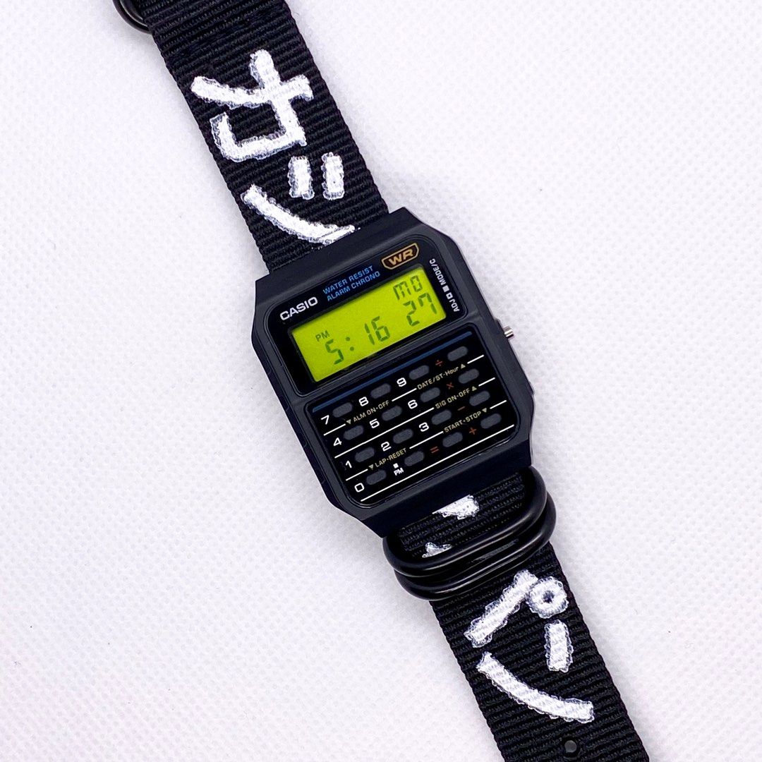 Watch CASIO CA 53W Original Minimalist Design Calculator Custom Strap By AIE Handcraft