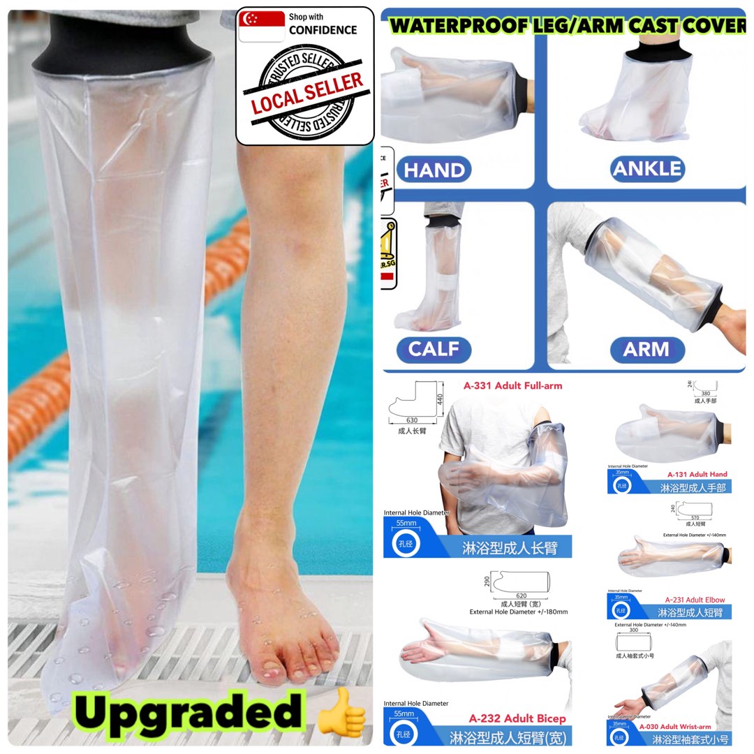 Waterproof Arm Cast Cover protector for Shower Bath, Adult and Kids Reusable Cast Covers