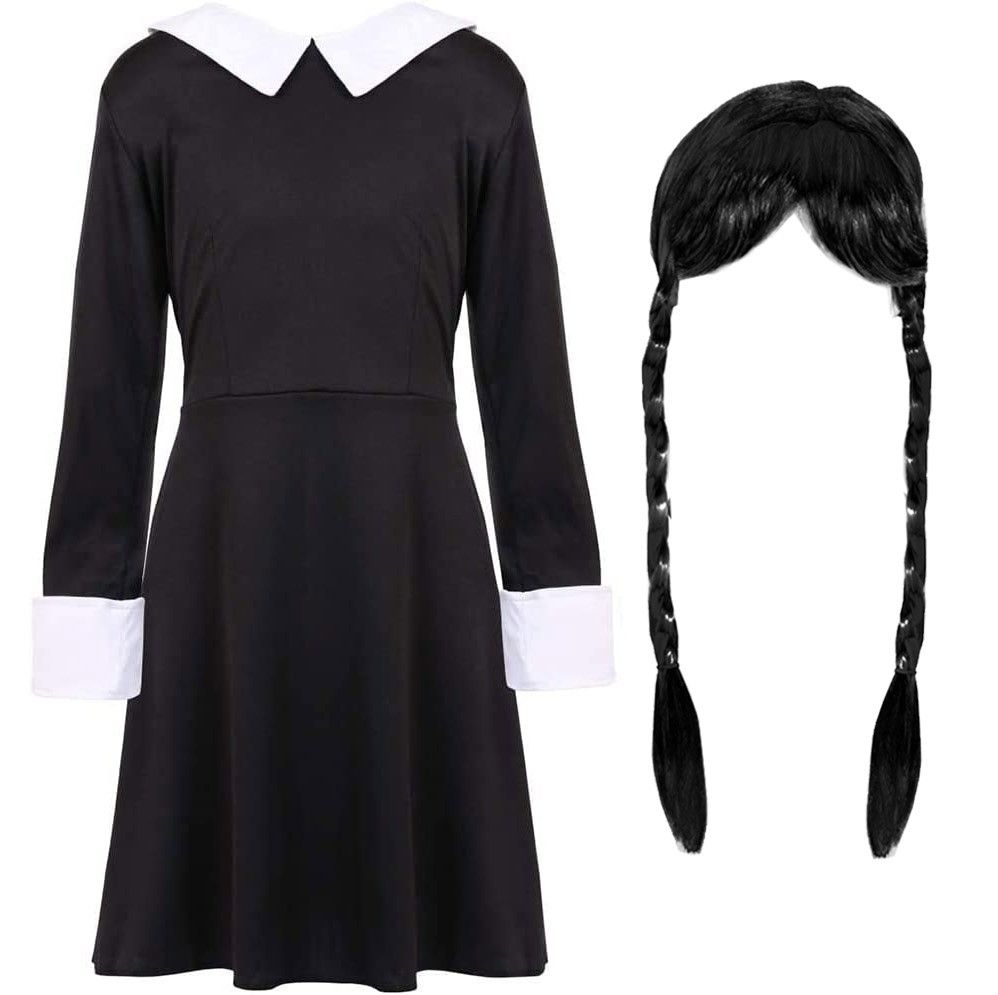 Wednesday Addams Halloween Costume for 78 years old, Babies & Kids