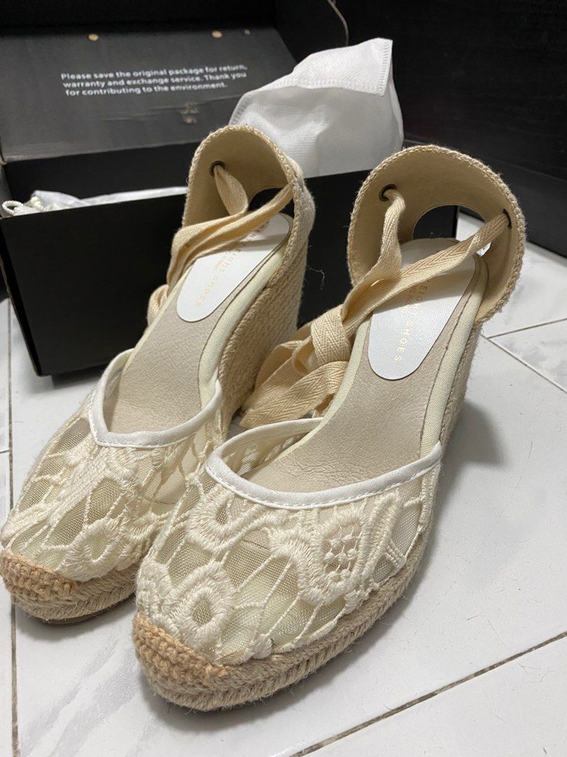 White lace on sale up espadrilles
